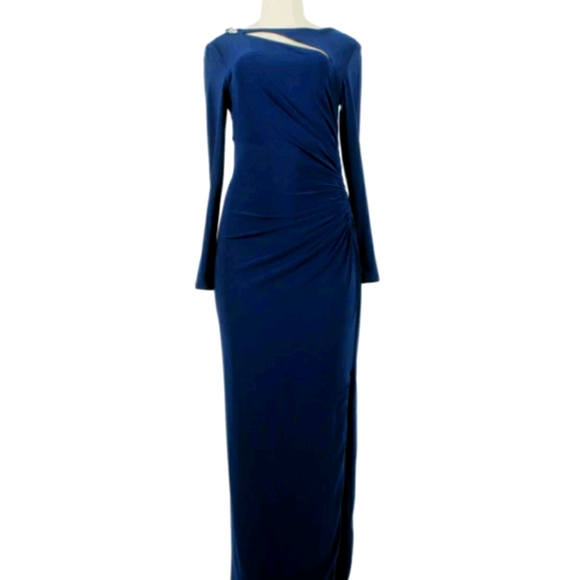 Navy Blue Ralph Lauren Evening Gown - Picture 1 of 5